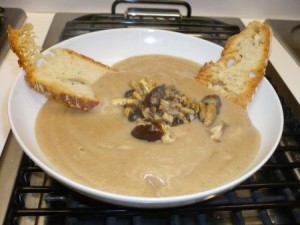 zuppa di castagne e funghi porcini