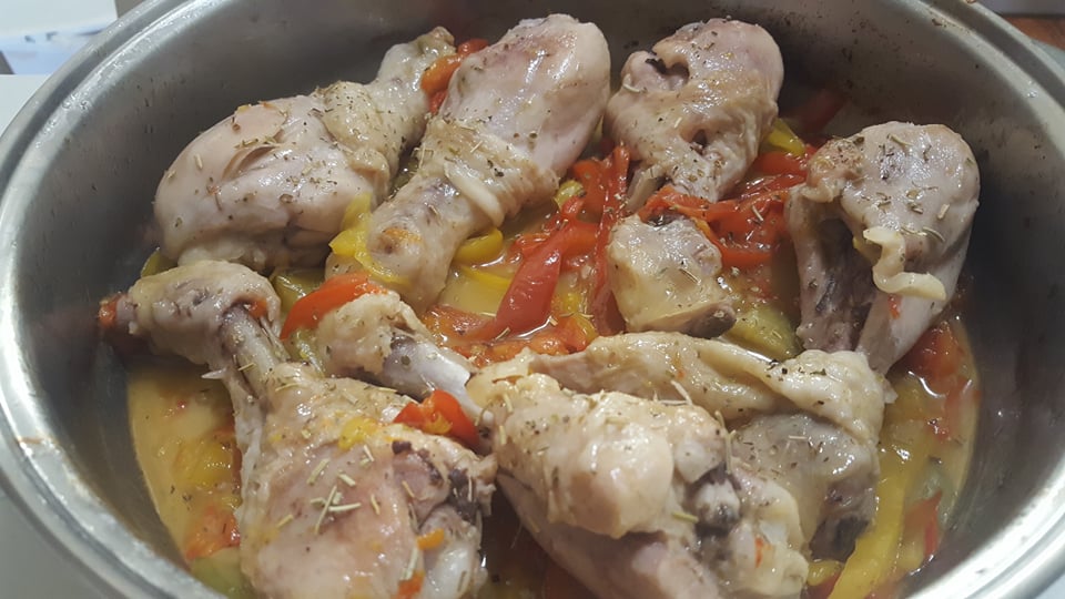 Pollo con i peperoni in padella alla calabrese 1