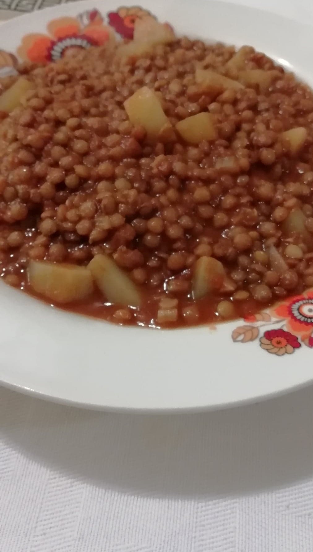 Zuppa di lenticchie con patate